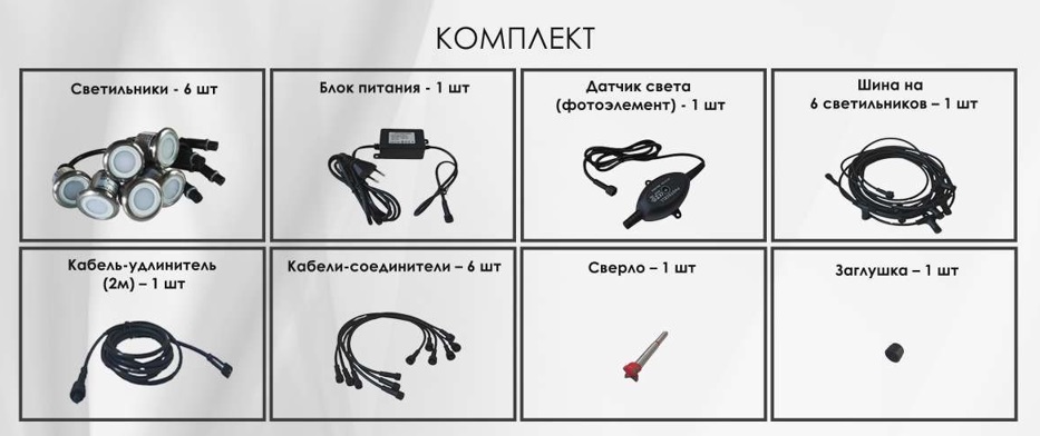 комплект светильников террасвет